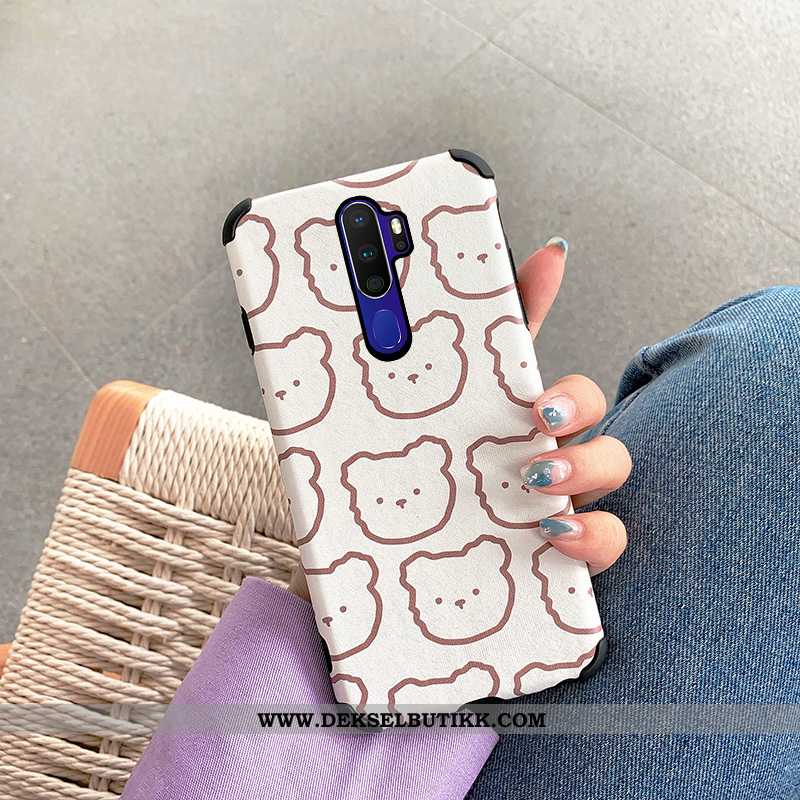 Deksel Oppo A9 2020 Beskyttelse Anti-fall Kunst Silikon Beige, Etui Oppo A9 2020 Av Personlighet Bil