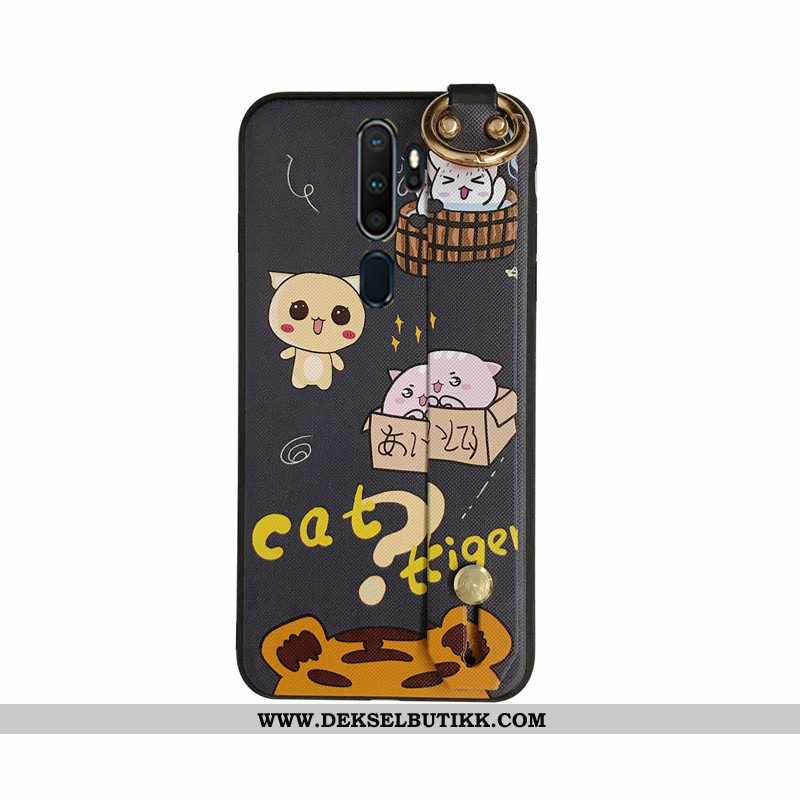 Deksel Oppo A9 2020 Cartoon Beskyttelse Svart Anti-fall, Etui Oppo A9 2020 Myke Billige