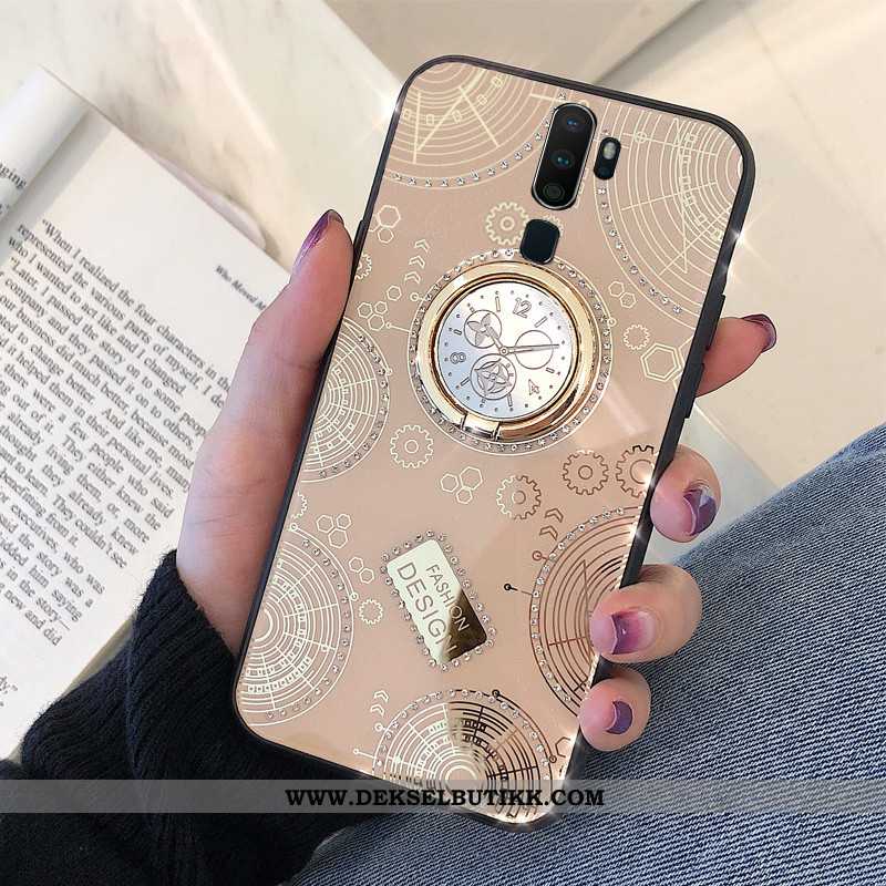 Deksel Oppo A9 2020 Med Strass Etui Glass Støtte Hvitt, Oppo A9 2020 Av Personlighet Butikk