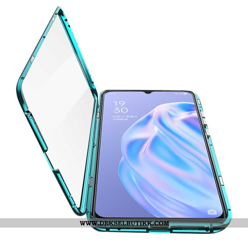 Deksel Oppo A91 Beskyttelse Alt Inkludert Grønn Frame, Etui Oppo A91 Glass Billige