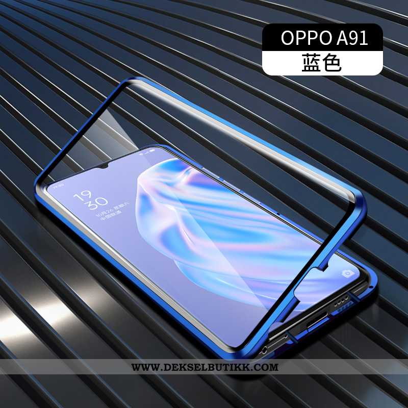 Deksel Oppo A91 Beskyttelse Alt Inkludert Grønn Frame, Etui Oppo A91 Glass Billige