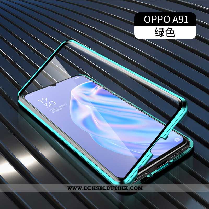 Deksel Oppo A91 Beskyttelse Alt Inkludert Grønn Frame, Etui Oppo A91 Glass Billige