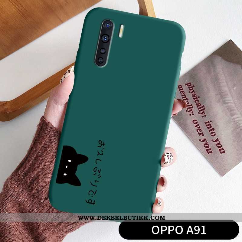 Deksel Oppo A91 Beskyttelse Mobiltelefon Kreativ Ultra Grønn, Etui Oppo A91 Nubuck Salg