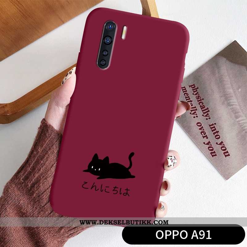 Deksel Oppo A91 Beskyttelse Mobiltelefon Kreativ Ultra Grønn, Etui Oppo A91 Nubuck Salg