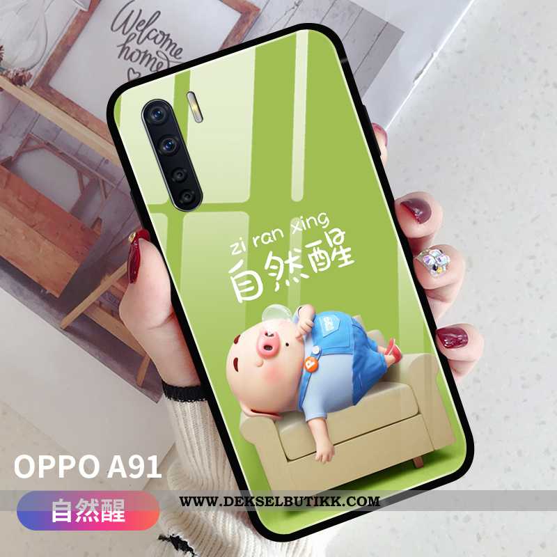 Deksel Oppo A91 Myke Lovers Hengende Ornamenter Rosa, Etui Oppo A91 Silikon Billig