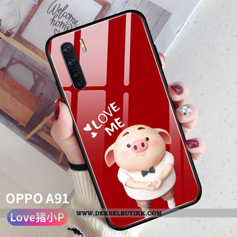 Deksel Oppo A91 Myke Lovers Hengende Ornamenter Rosa, Etui Oppo A91 Silikon Billig