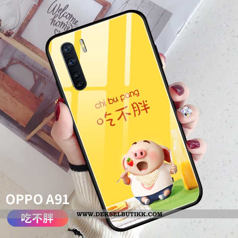 Deksel Oppo A91 Myke Lovers Hengende Ornamenter Rosa, Etui Oppo A91 Silikon Billig