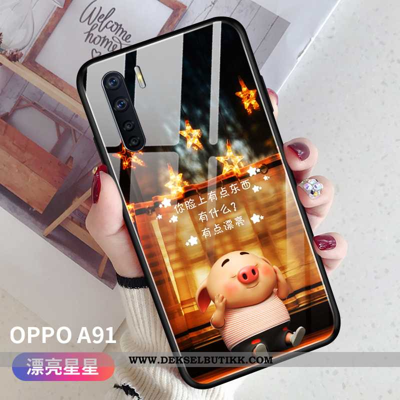 Deksel Oppo A91 Myke Lovers Hengende Ornamenter Rosa, Etui Oppo A91 Silikon Billig