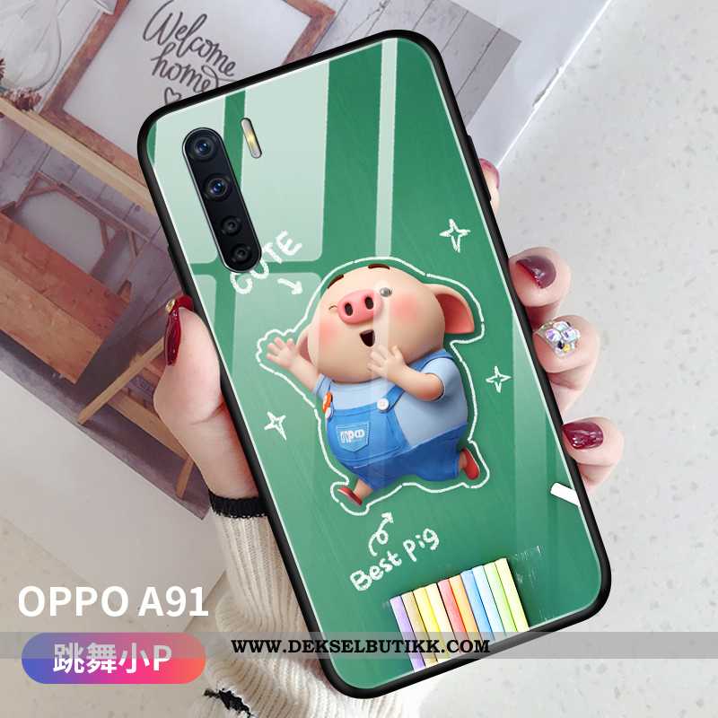 Deksel Oppo A91 Myke Lovers Hengende Ornamenter Rosa, Etui Oppo A91 Silikon Billig