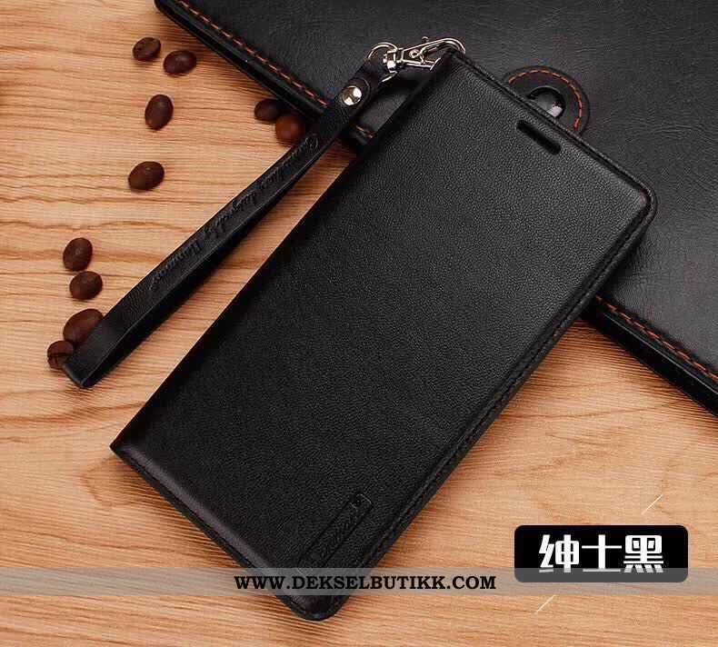 Deksel Oppo A91 Skinndeksel Anti-fall Svart Folio, Etui Oppo A91 Skinn Billige