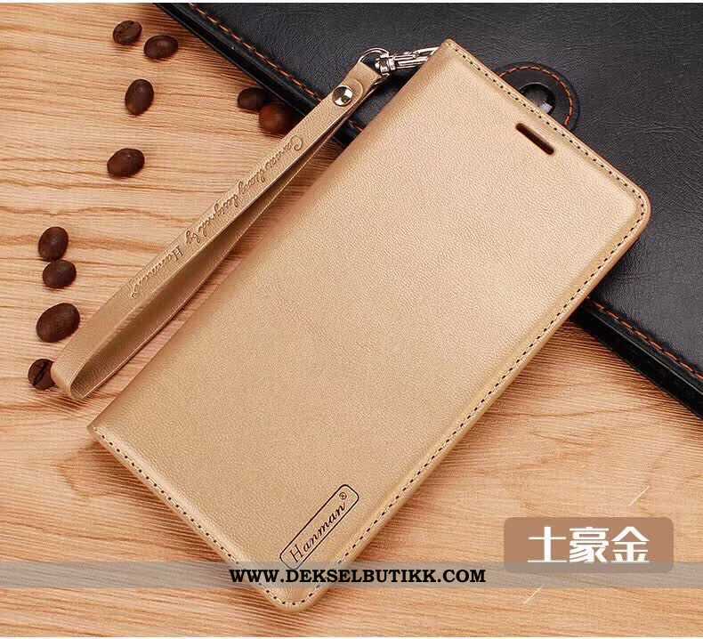 Deksel Oppo A91 Skinndeksel Anti-fall Svart Folio, Etui Oppo A91 Skinn Billige