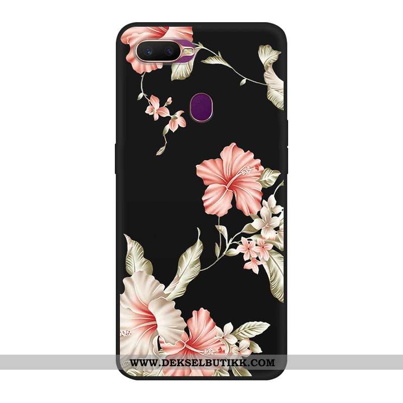 Deksel Oppo Ax7 Classic Kreativ Blomster Kunst Svart, Etui Oppo Ax7 Av Personlighet Salg