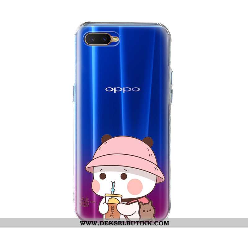 Deksel Oppo Ax7 Vakker Cartoon Mobiltelefon Blå, Etui Oppo Ax7 Myke Butikk