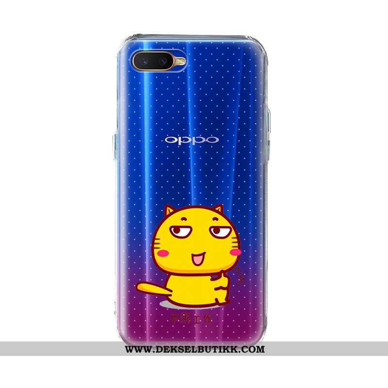 Deksel Oppo Ax7 Vakker Cartoon Mobiltelefon Blå, Etui Oppo Ax7 Myke Butikk