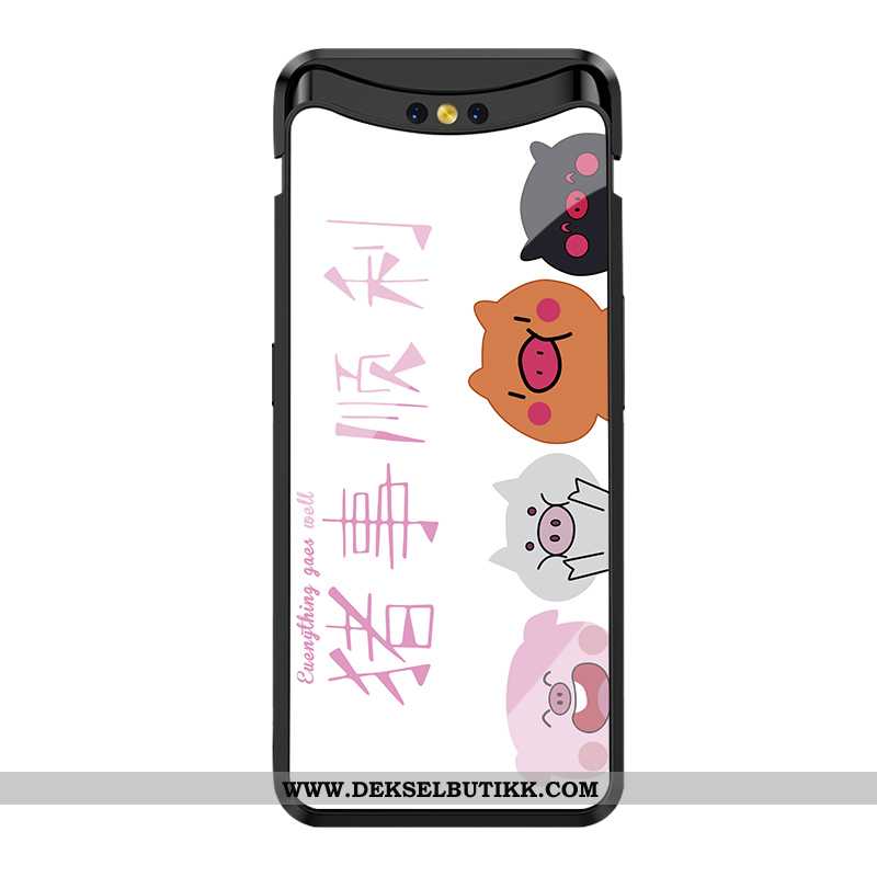 Deksel Oppo Find X Glass Lovers Cartoon Etui Hvitt, Oppo Find X Av Personlighet Rabatt