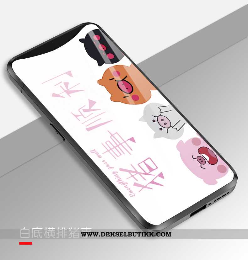 Deksel Oppo Find X Glass Lovers Cartoon Etui Hvitt, Oppo Find X Av Personlighet Rabatt