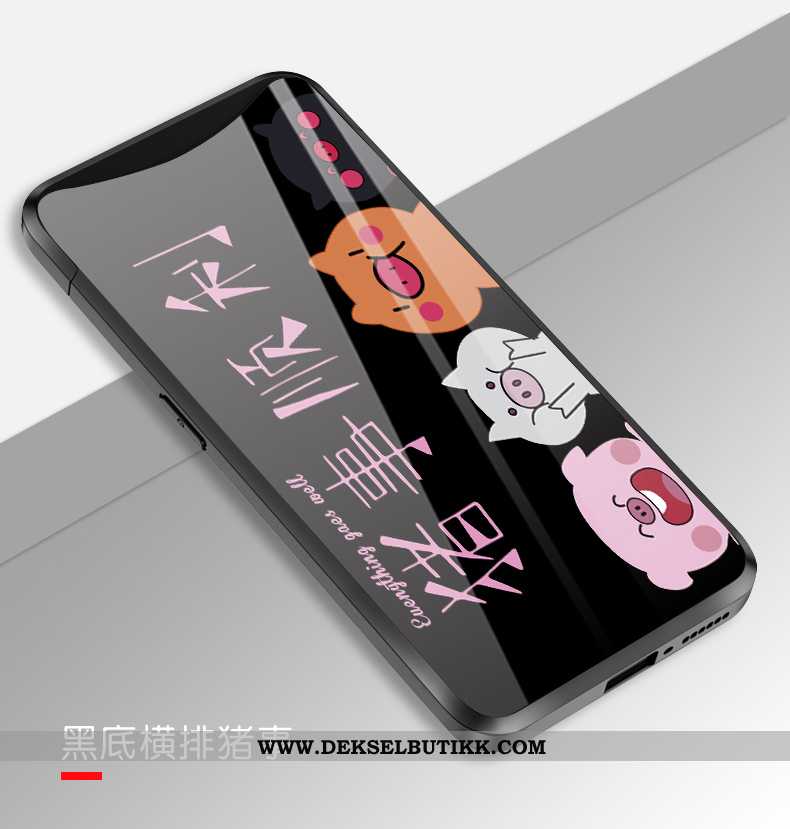 Deksel Oppo Find X Glass Lovers Cartoon Etui Hvitt, Oppo Find X Av Personlighet Rabatt