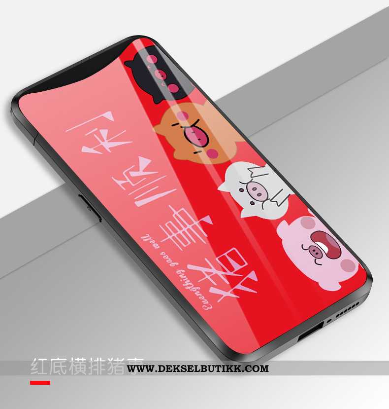 Deksel Oppo Find X Glass Lovers Cartoon Etui Hvitt, Oppo Find X Av Personlighet Rabatt