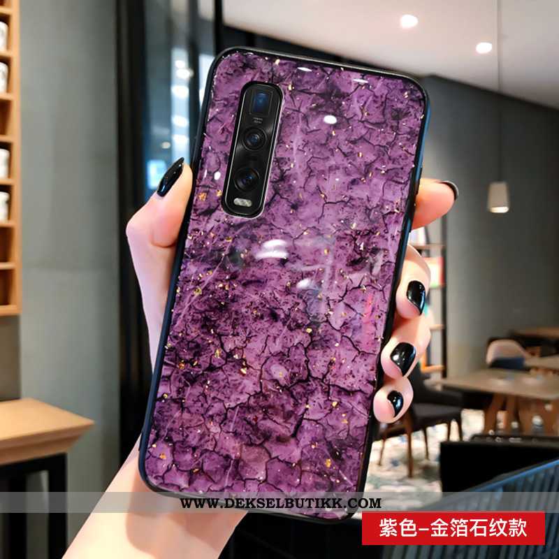 Deksel Oppo Find X2 Pro Beskyttelse Mote Myke Lilla, Etui Oppo Find X2 Pro Glass På Nett