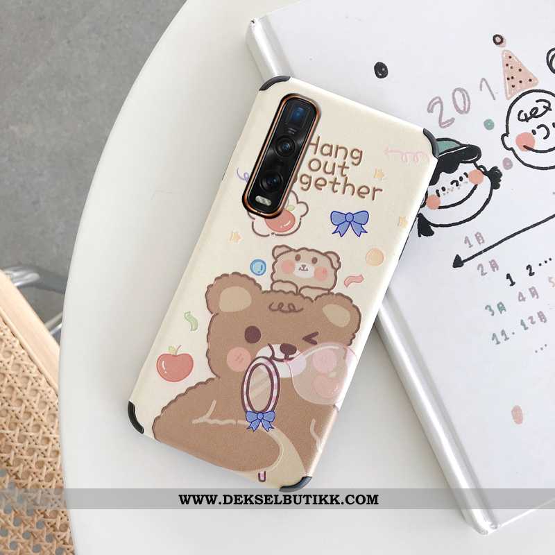 Deksel Oppo Find X2 Pro Cartoon Beskyttelse Hvit Hvitt, Etui Oppo Find X2 Pro Mønster Tilbud