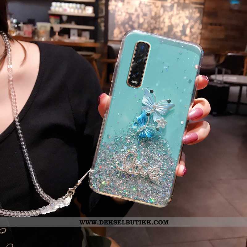 Deksel Oppo Find X2 Pro Krystall Etui Trend Hvitt, Oppo Find X2 Pro Med Strass Rabatt