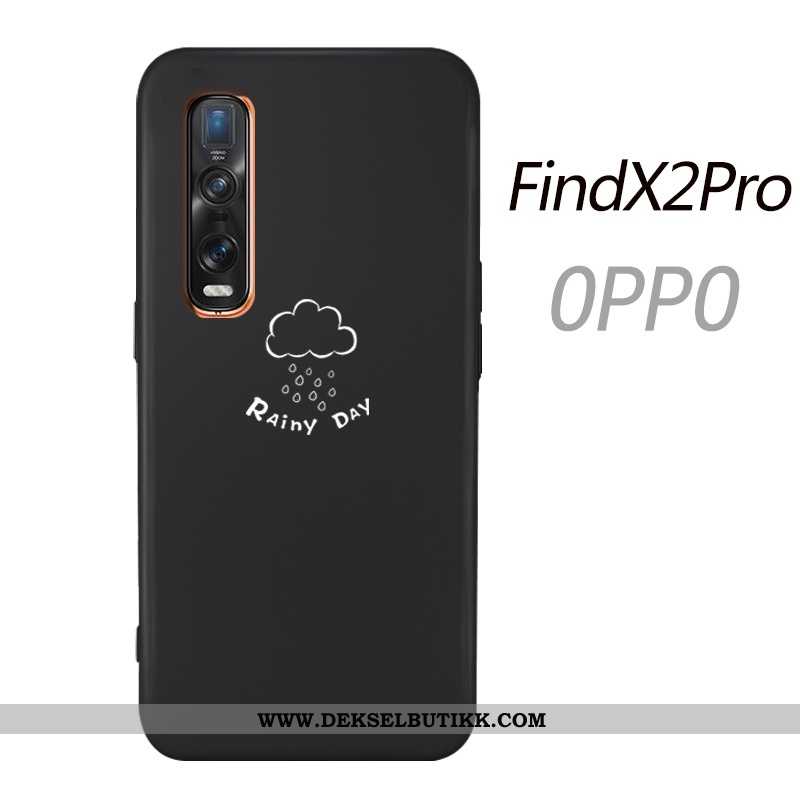 Deksel Oppo Find X2 Pro Myke Mobiltelefon Enkel Trend Svart, Etui Oppo Find X2 Pro Silikon Tilbud