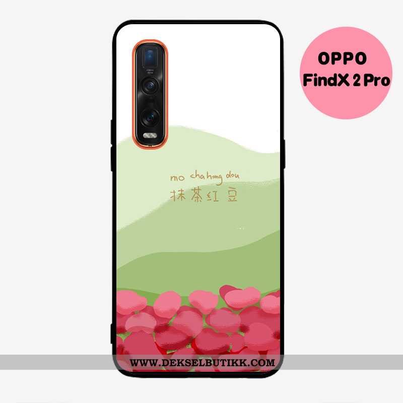 Deksel Oppo Find X2 Pro Nubuck Anti-fall Perler Khaki, Etui Oppo Find X2 Pro Myke Tilbud