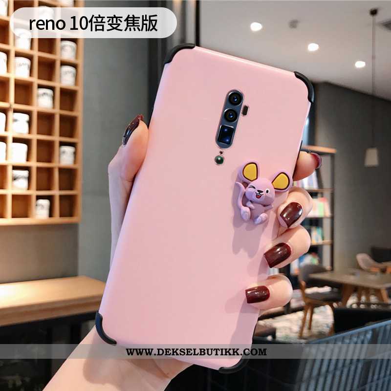 Deksel Oppo Reno 10x Zoom Silikon Tynne Nubuck Rat Rosa, Etui Oppo Reno 10x Zoom Beskyttelse Til Sal