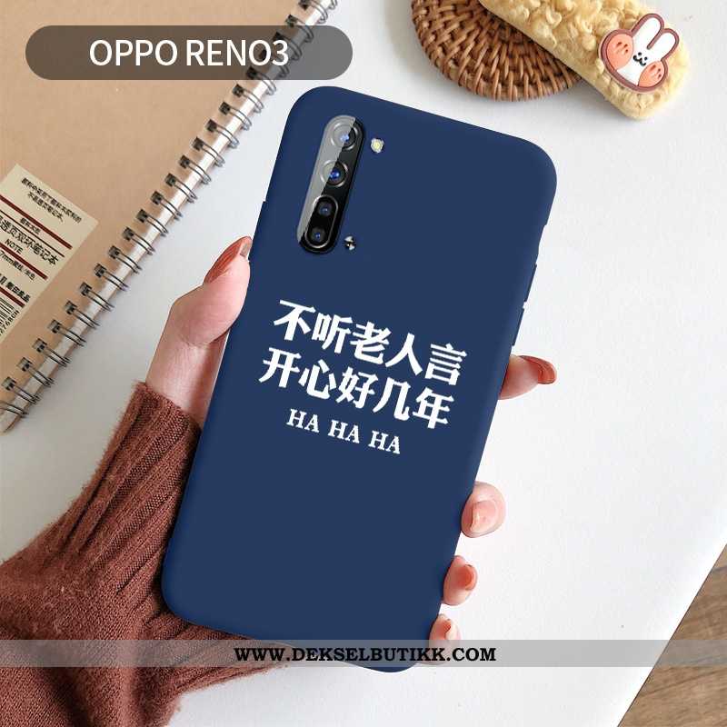 Deksel Oppo Reno 3 Av Personlighet Anti-fall Beskyttelse Etui Blå, Oppo Reno 3 Kreativ Tilbud