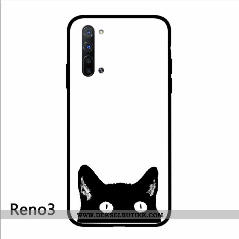 Deksel Oppo Reno 3 Av Personlighet Beskyttelse Katt Svart Hvitt, Etui Oppo Reno 3 Kreativ Til Salgs