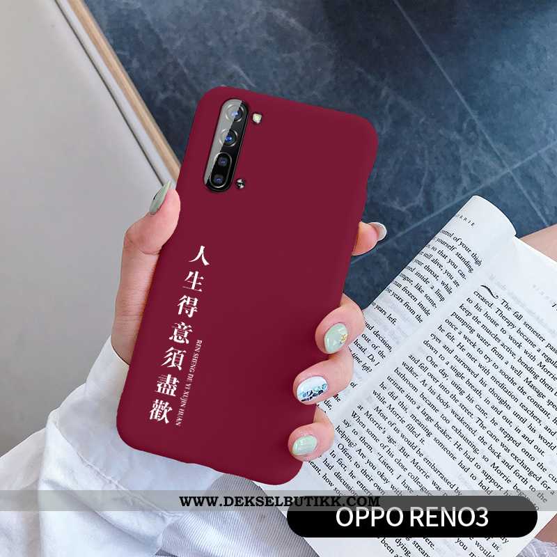 Deksel Oppo Reno 3 Av Personlighet Lyse Beskyttelse Rød, Etui Oppo Reno 3 Kreativ Billige