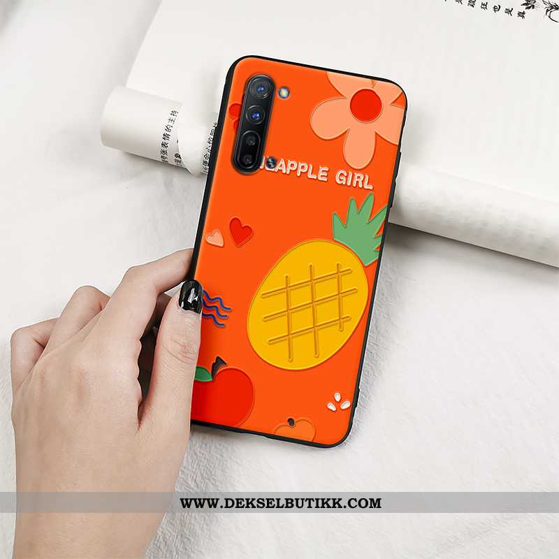 Deksel Oppo Reno 3 Myke Mobiltelefon Beskyttelse Net Red Oransje, Etui Oppo Reno 3 Silikon Billige