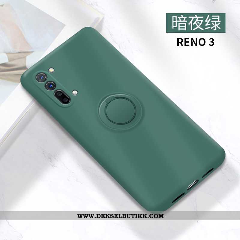 Deksel Oppo Reno 3 Myke Trend Alt Inkludert Beskyttelse Grønn, Etui Oppo Reno 3 Silikon På Nett