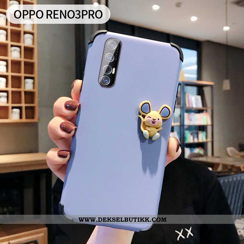 Deksel Oppo Reno 3 Pro Beskyttelse Rat Lovers Vakker Blå, Etui Oppo Reno 3 Pro Nubuck Butikk