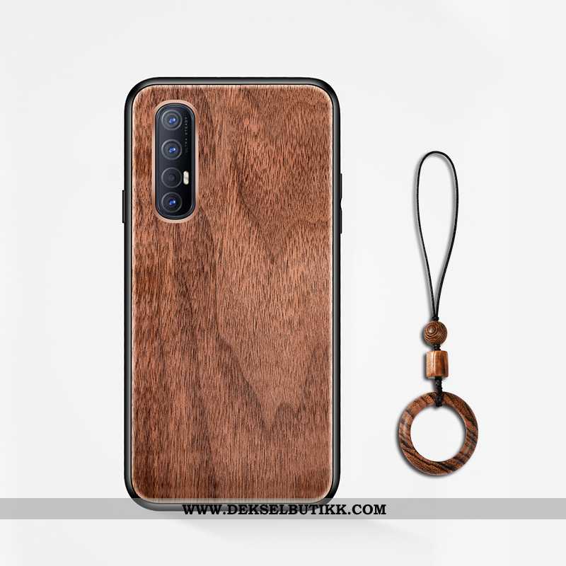 Deksel Oppo Reno 3 Pro Nubuck Etui Mobiltelefon Brun, Oppo Reno 3 Pro Wood Rabatt