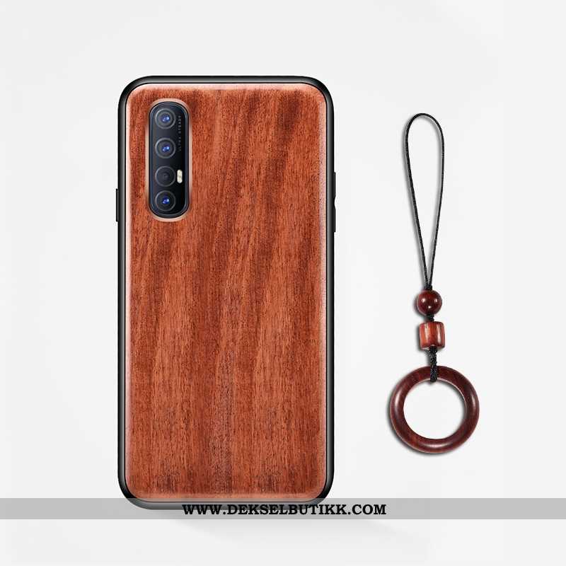 Deksel Oppo Reno 3 Pro Nubuck Etui Mobiltelefon Brun, Oppo Reno 3 Pro Wood Rabatt