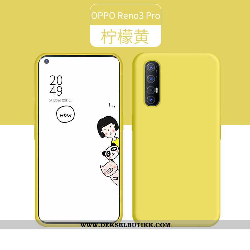 Deksel Oppo Reno 3 Pro Silikon Grønn Nye Tynne, Etui Oppo Reno 3 Pro Ultra Billig