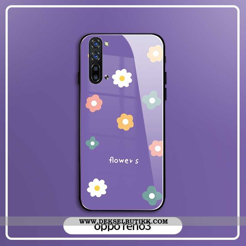 Deksel Oppo Reno 3 Silikon Lyse Etui Av Personlighet Lilla, Oppo Reno 3 Beskyttelse Salg