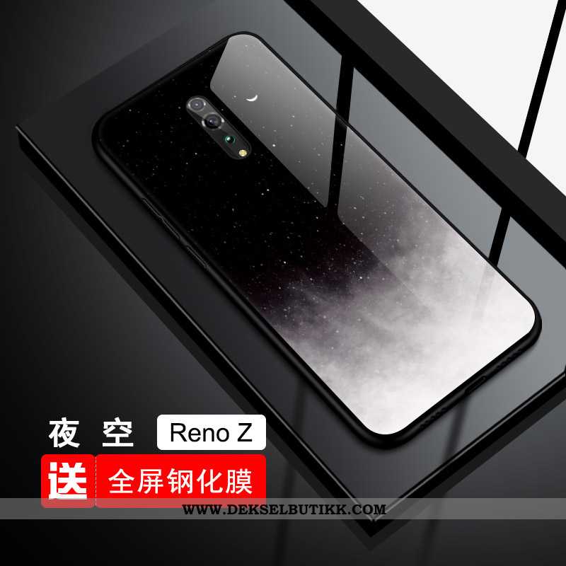 Deksel Oppo Reno Z Glass Myke Beskyttelse Tempe~~pos Blå, Etui Oppo Reno Z Trend Til Salgs