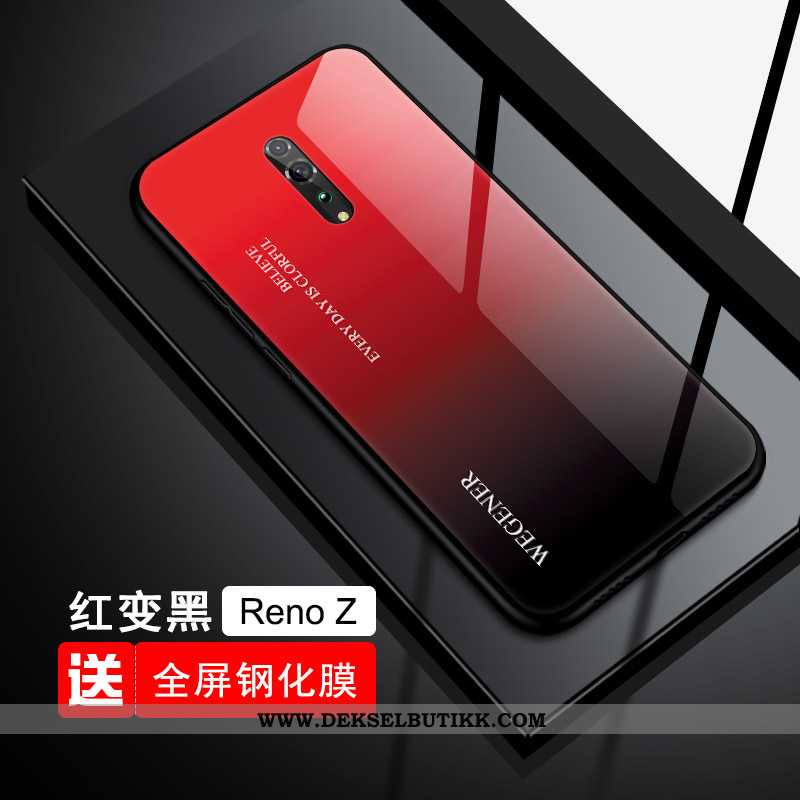 Deksel Oppo Reno Z Glass Myke Beskyttelse Tempe~~pos Blå, Etui Oppo Reno Z Trend Til Salgs