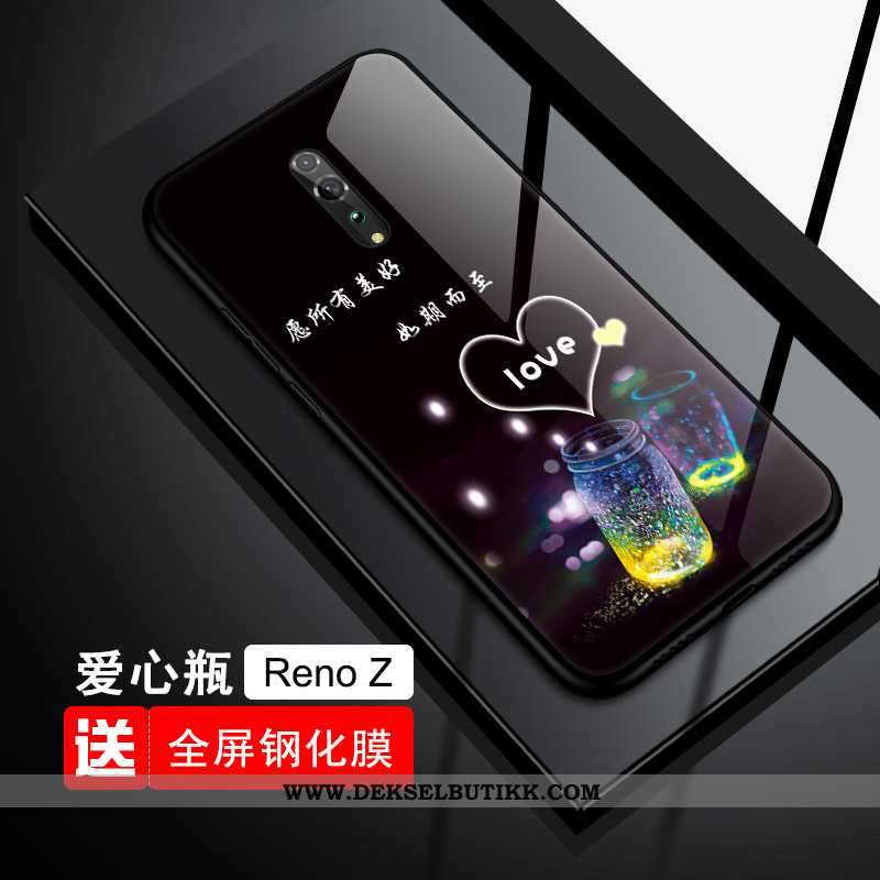 Deksel Oppo Reno Z Glass Myke Beskyttelse Tempe~~pos Blå, Etui Oppo Reno Z Trend Til Salgs