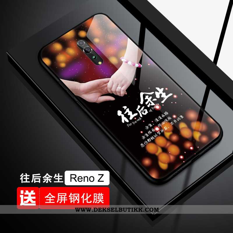 Deksel Oppo Reno Z Glass Myke Beskyttelse Tempe~~pos Blå, Etui Oppo Reno Z Trend Til Salgs