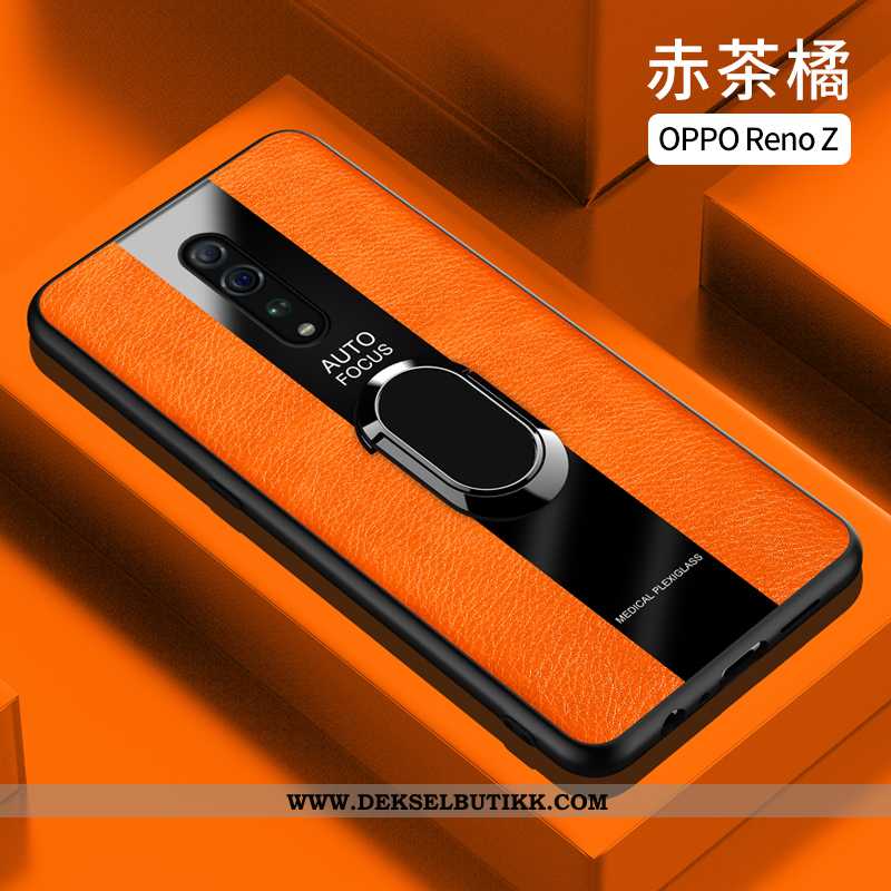 Deksel Oppo Reno Z Kreativ Silikon Av Personlighet Ring Oransje, Etui Oppo Reno Z Myke Billige