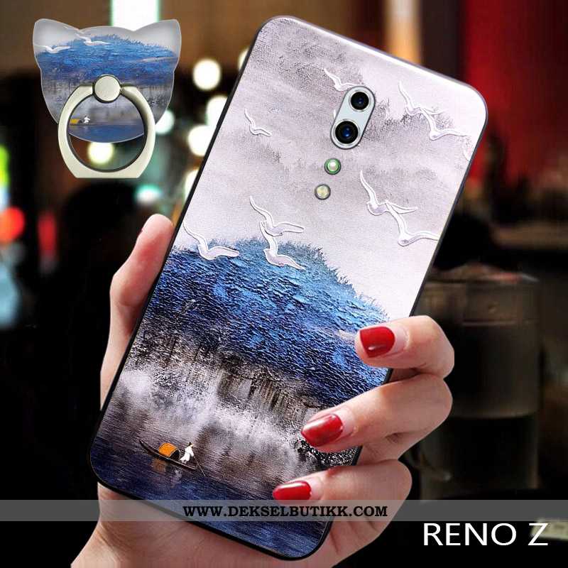 Deksel Oppo Reno Z Trend Etui Vind Blå, Oppo Reno Z Myke Billig