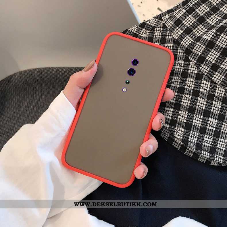 Deksel Oppo Reno Z Trend Rød Beskyttelse Nubuck, Etui Oppo Reno Z Myke På Nett