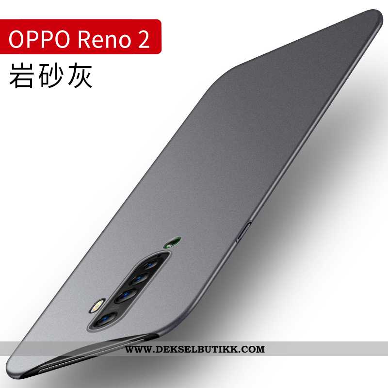 Deksel Oppo Reno2 Beskyttelse Hard Ultra Grå, Etui Oppo Reno2 Nubuck Billige