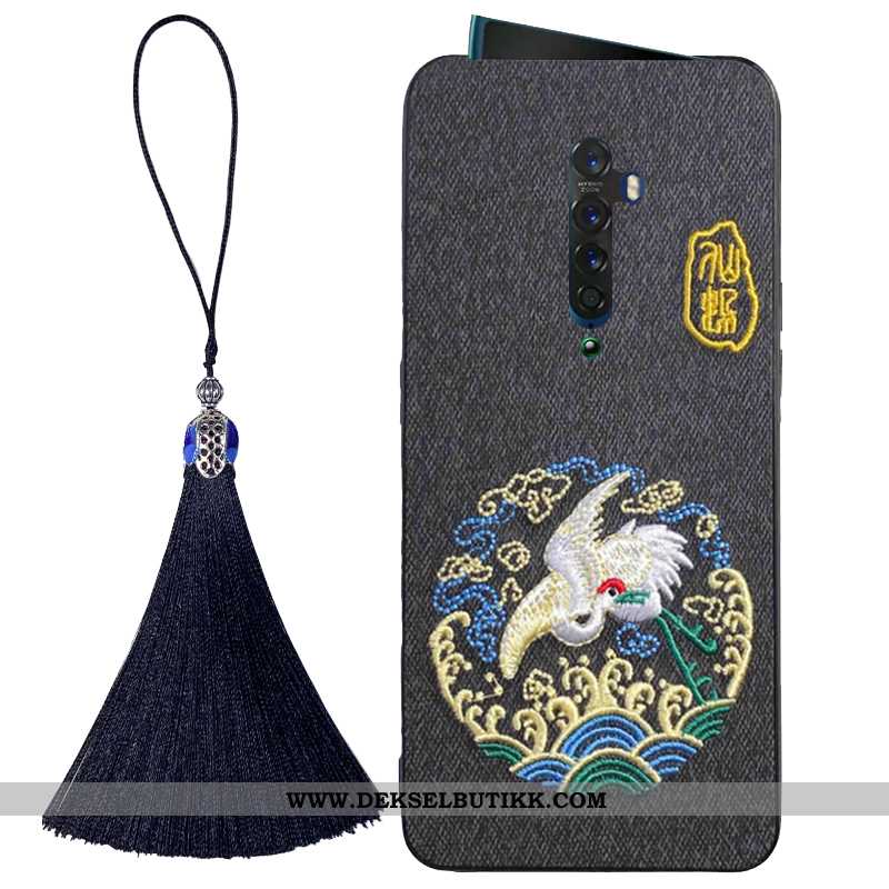 Deksel Oppo Reno2 Trend Crane Lovers Av Personlighet Rød, Etui Oppo Reno2 Broderi Rabatt