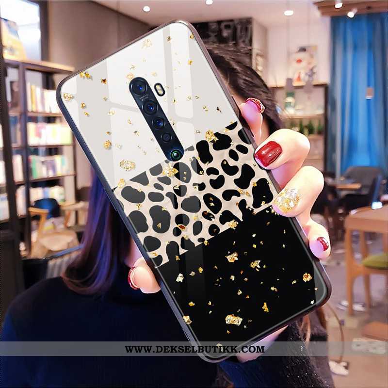 Deksel Oppo Reno2 Z Mønster Mobiltelefon Leopard Glass Hvitt, Etui Oppo Reno2 Z Trend Billig