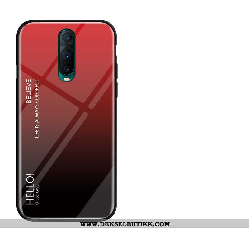 Deksel Oppo Rx17 Pro Glass Etui Tempe~~pos Rød, Oppo Rx17 Pro Myke Salg