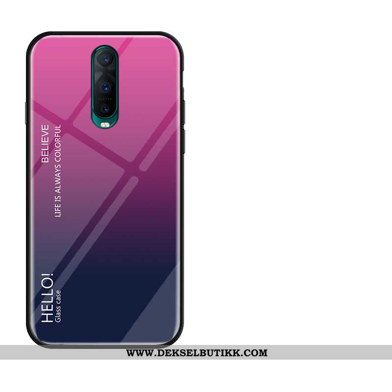 Deksel Oppo Rx17 Pro Glass Etui Tempe~~pos Rød, Oppo Rx17 Pro Myke Salg